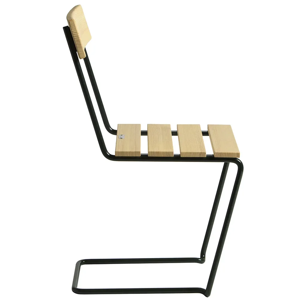 Stuhl 1 geölte Kiefer / grüner Ständer