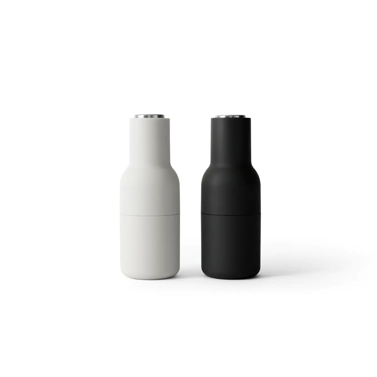 Audo Cph, Bottle Grinder 2er-Pack Groß - Esche Kohlenstoff / Stahl