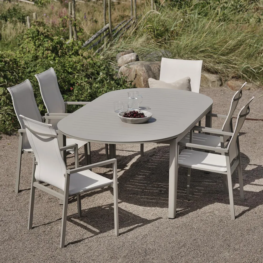 Stuhl mit Armlehne Khaki/Off-White