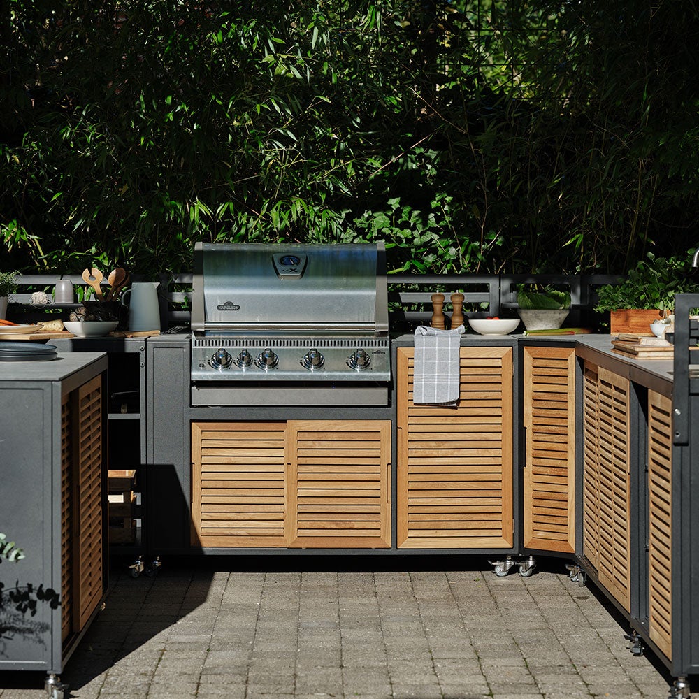 Fornax Küchenecke groß schwarz/grau