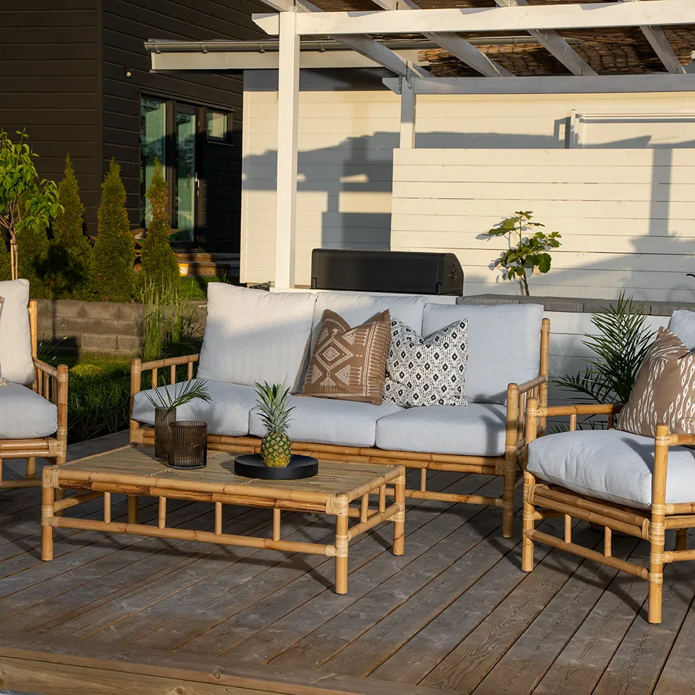 Cane Couchtisch 70x120 cm Bambus