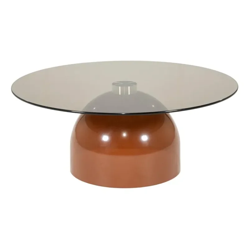 Irona large Couchtisch 80x80x33 cm Glas braun