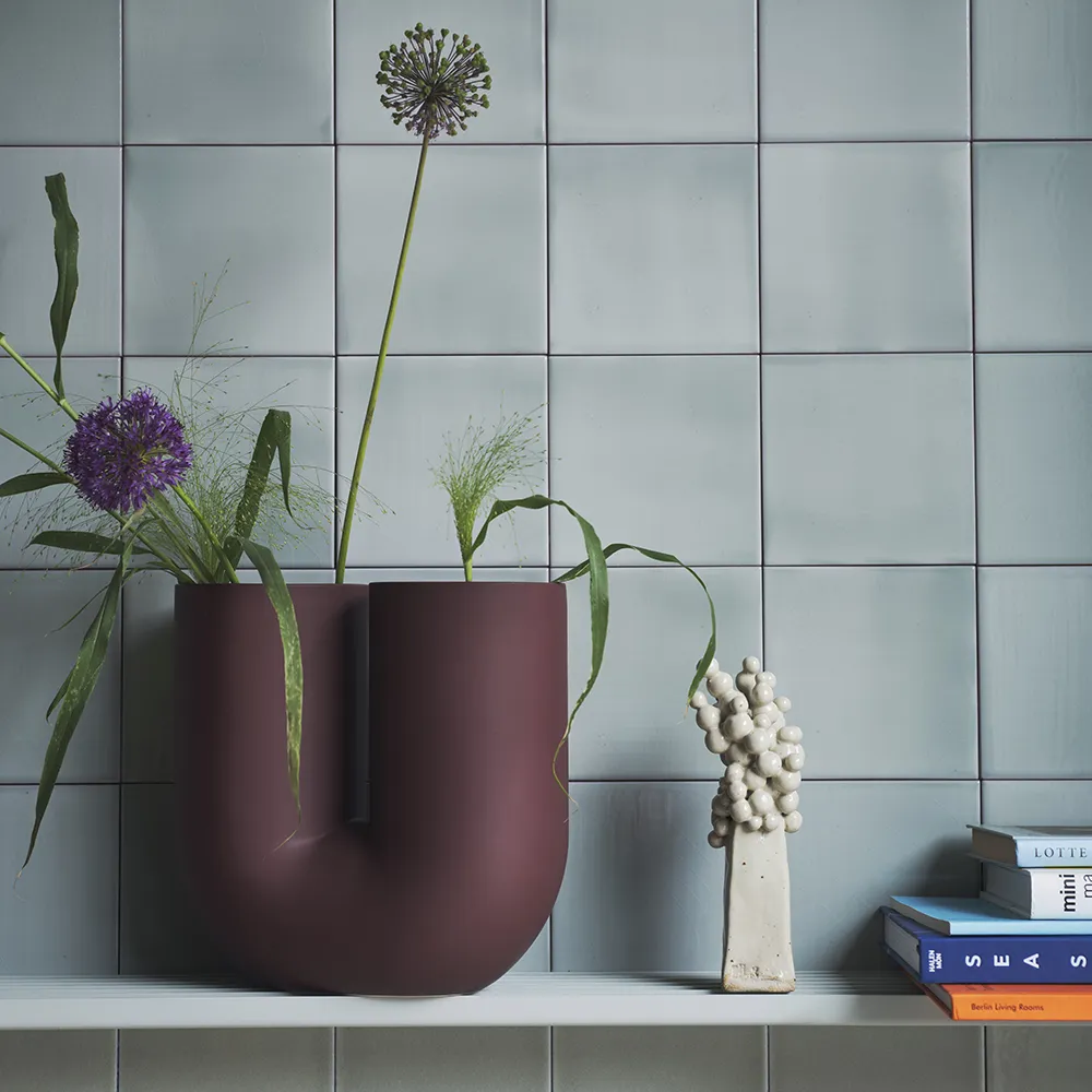 Kink Vase H: 26 cm - Dunkelrot