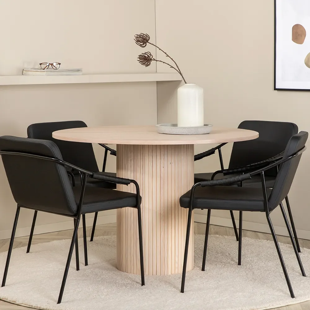 Bianca Esstisch Ø110 Weiß Verputzt