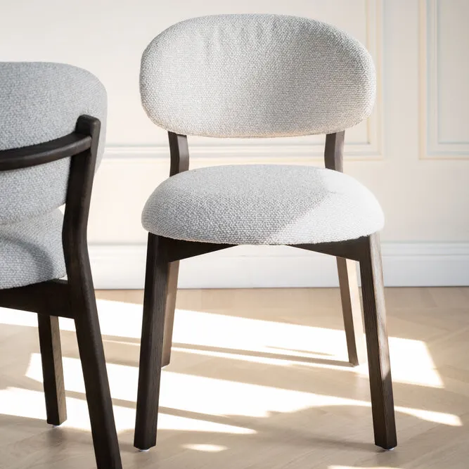 Patterson Stuhl beige Stoff / braune Eiche