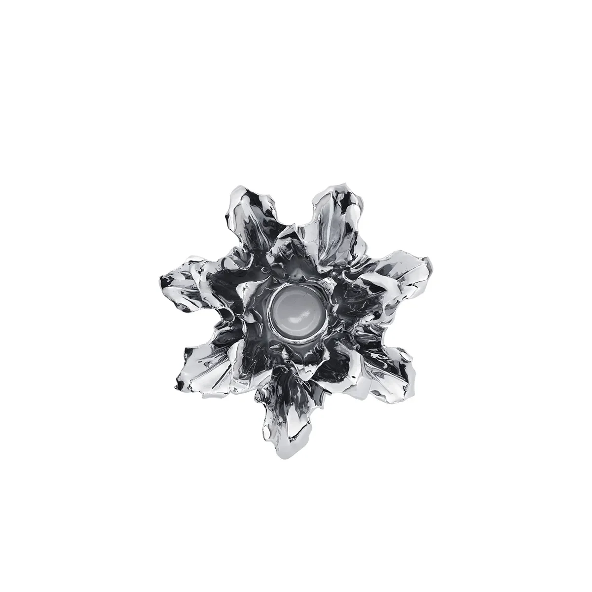 Kerzenhalter Holly Leaf Silver Ø 12 cm