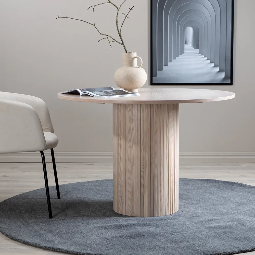 Bianca Esstisch Ø110 Weiß Verputzt