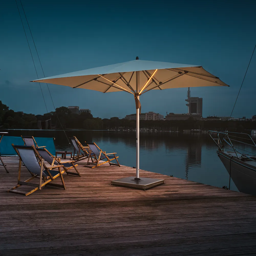 Fortello LED 300x300 cm sonnenschirm alu Cat.5 515 Cloud