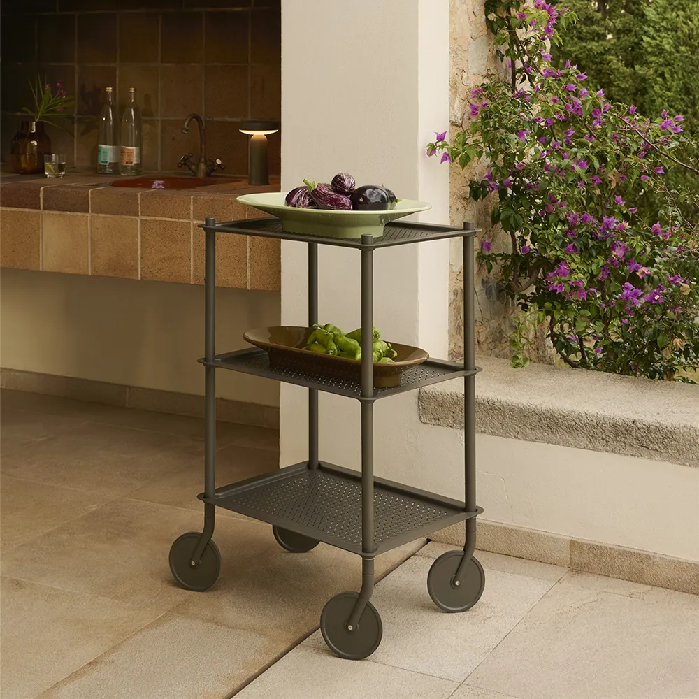 Flow Servierwagen 3 Etagen Taupe 