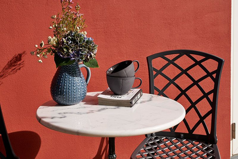 Loire-Marmortisch 60 weiß