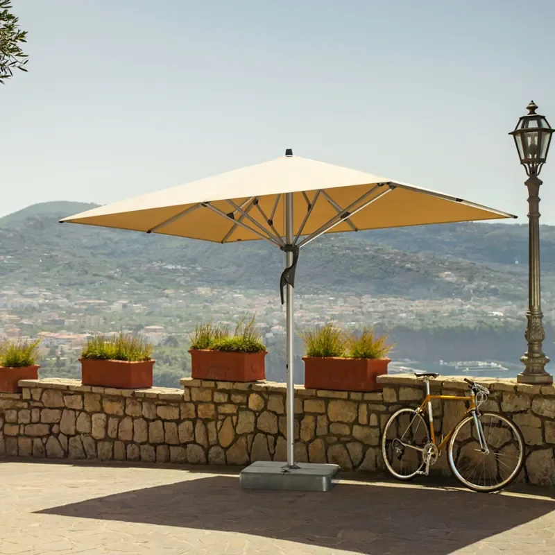 Fortello 300x300 cm sonnenschirm alu Cat.5 570 Steel Stripe