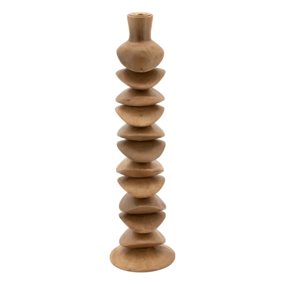 Kasane large Kerzenständer 10x10x37 cm Mangoholz Braun
