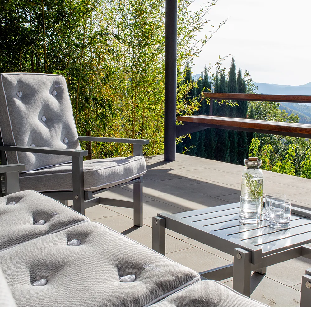 Sessel Grau Aluminium