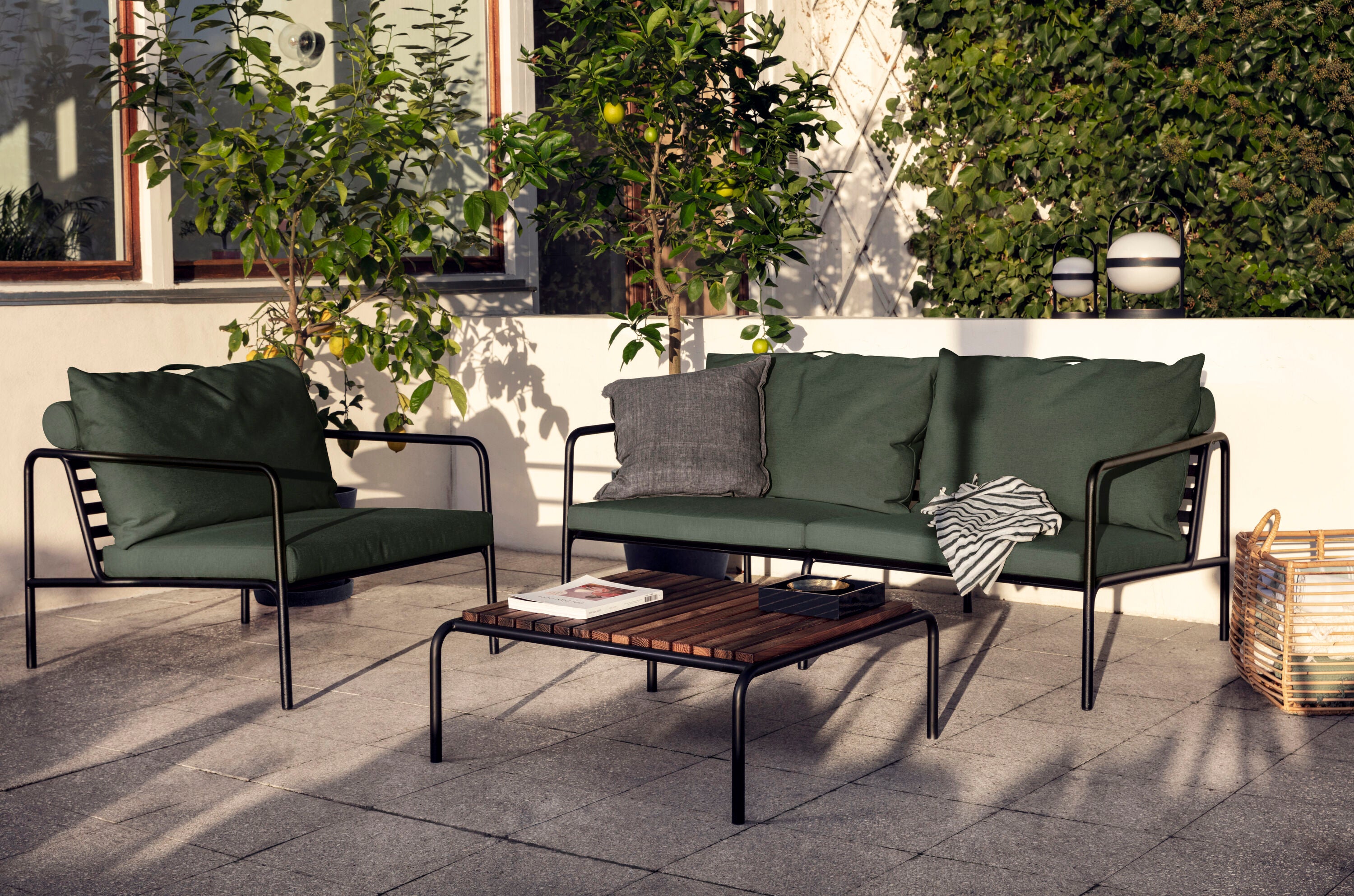 Avon Sofa dunkelgrün