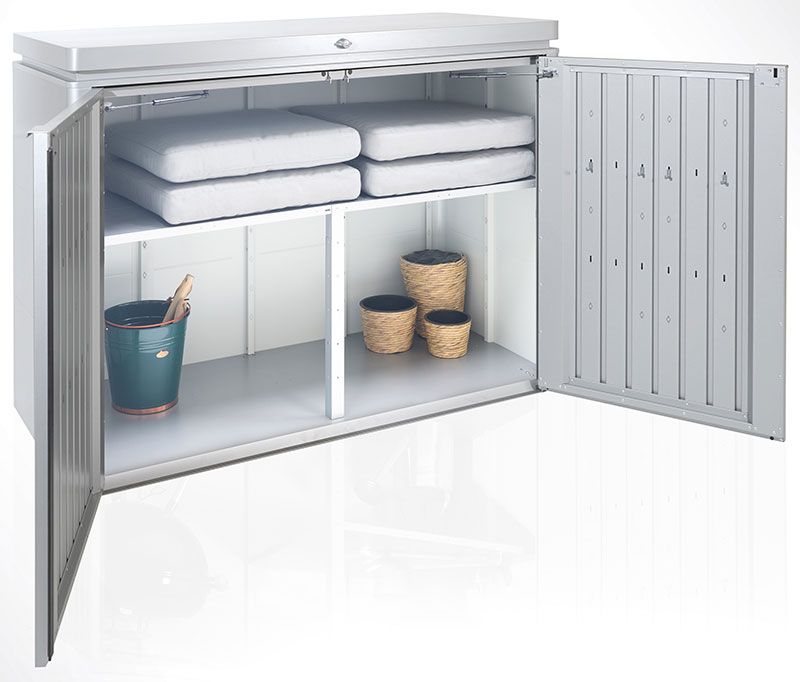 Highboard Aufbewahrungsbox 200cm silber Biohort