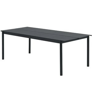 Linear Steel Esstisch 220x90 cm Anthracite Black