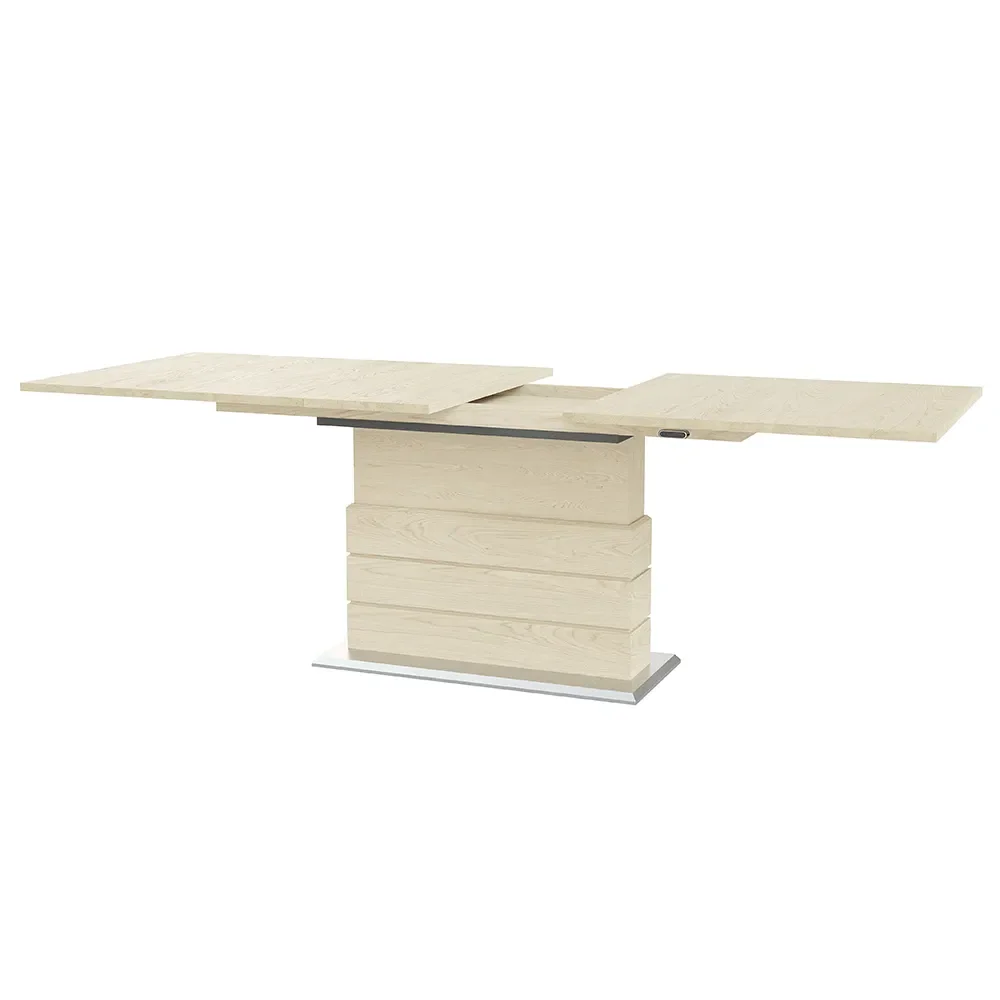 Sm30 Esstisch 100X200-280 Cm Weiß geölte Eiche massiv 