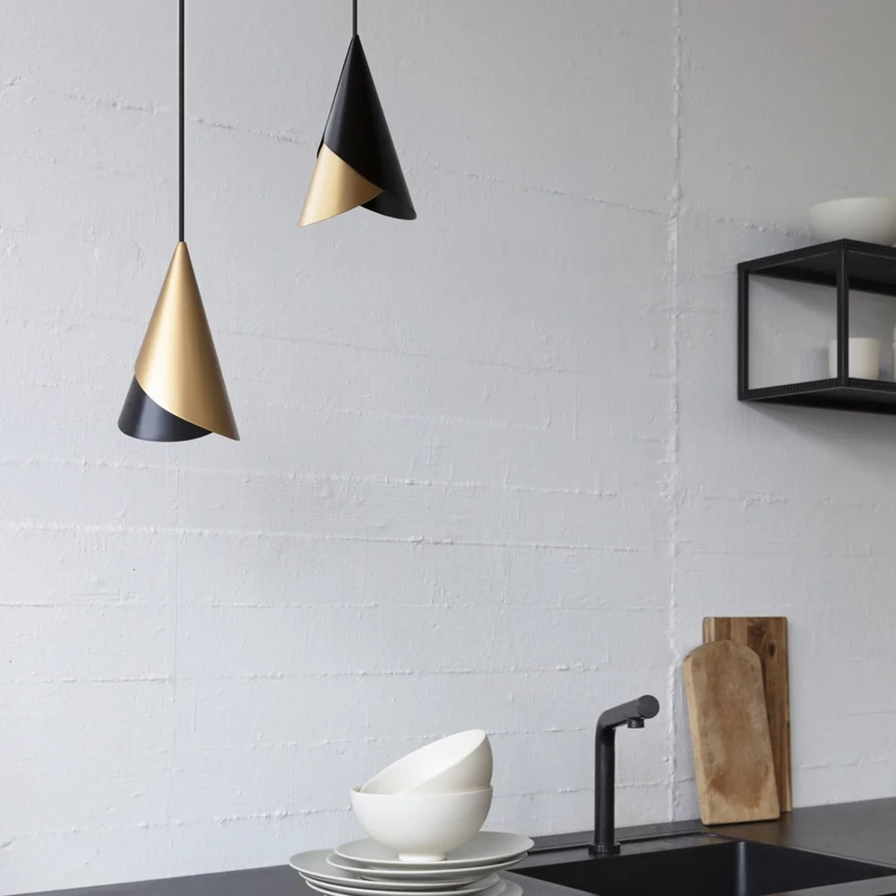 Cornet Lampenschirm Black/Brass