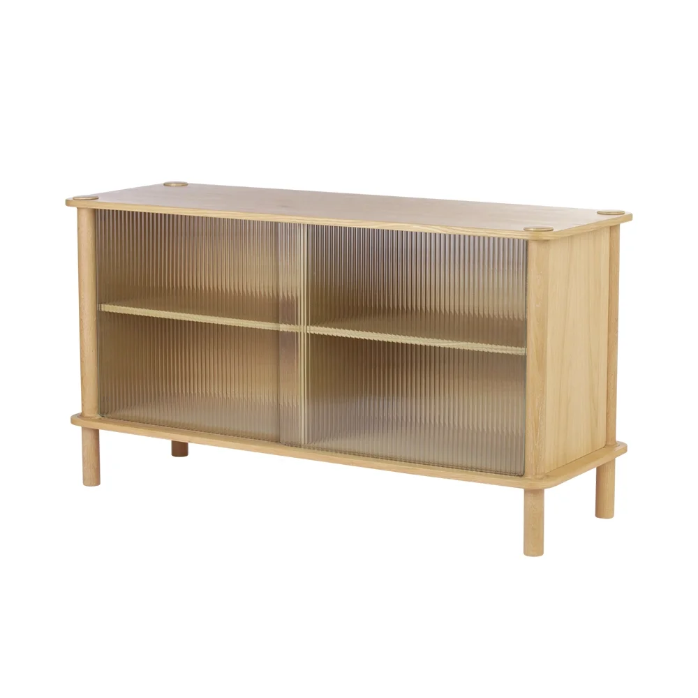 Italic Sideboard Eiche/Glas x2