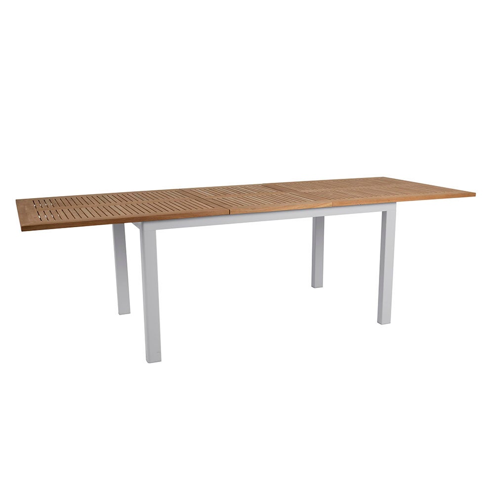 Lyon Esstisch 92x194-252 cm Light Grey/Teak