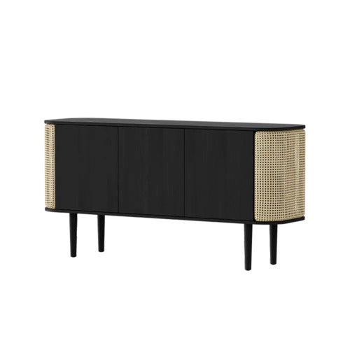 Treasures 3-türiger Schrank Schwarze Eiche/Ventian Cane