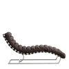 Cliff Chaiselongue aus Leder – Braun
