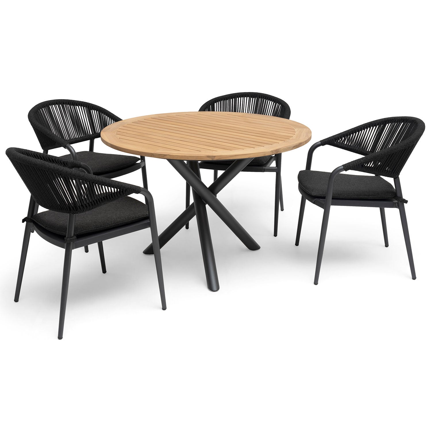 Ekeryd Esstisch 110 cm Teak/Aluminium 