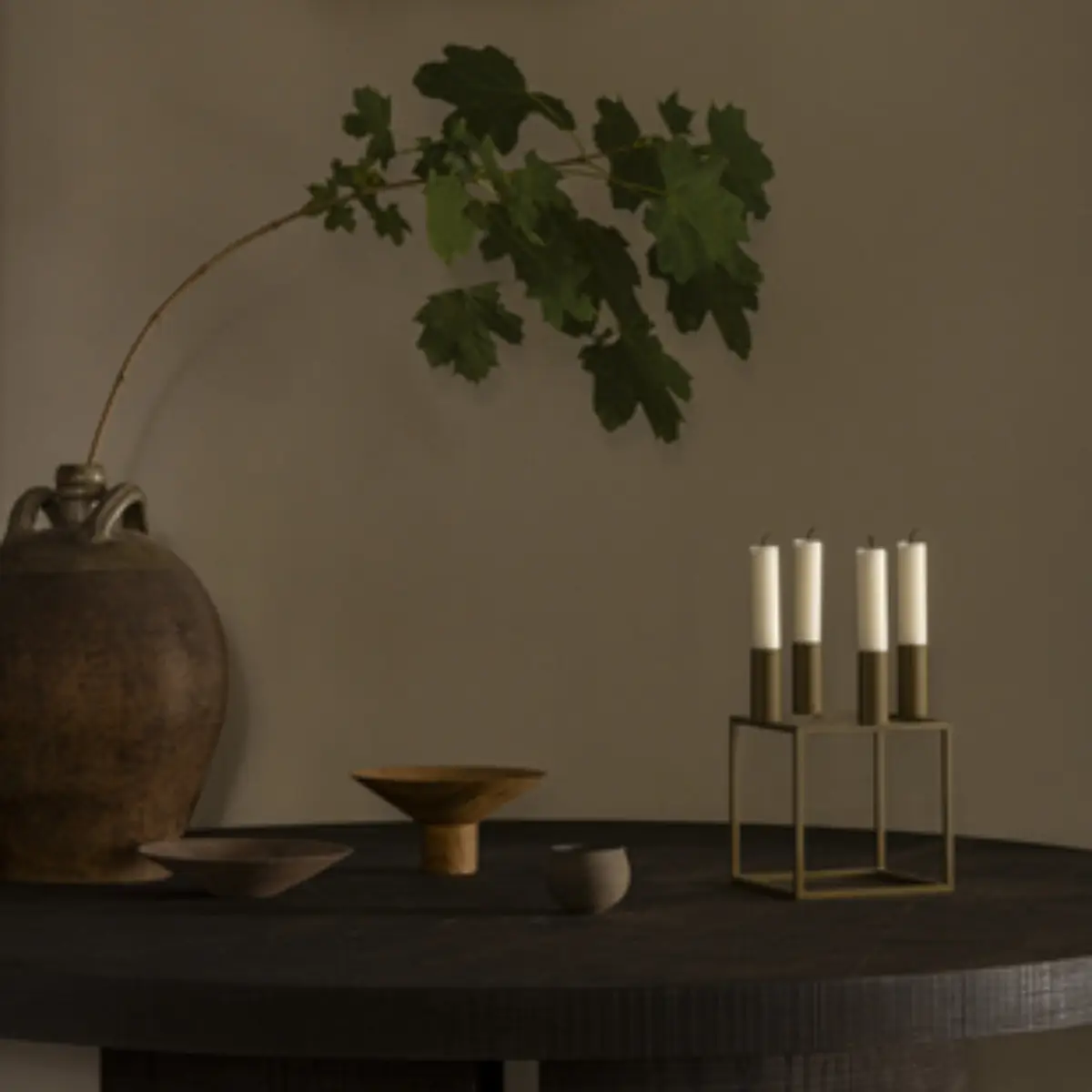 Kubus Kerzenhalter Kubus 4 - Olive