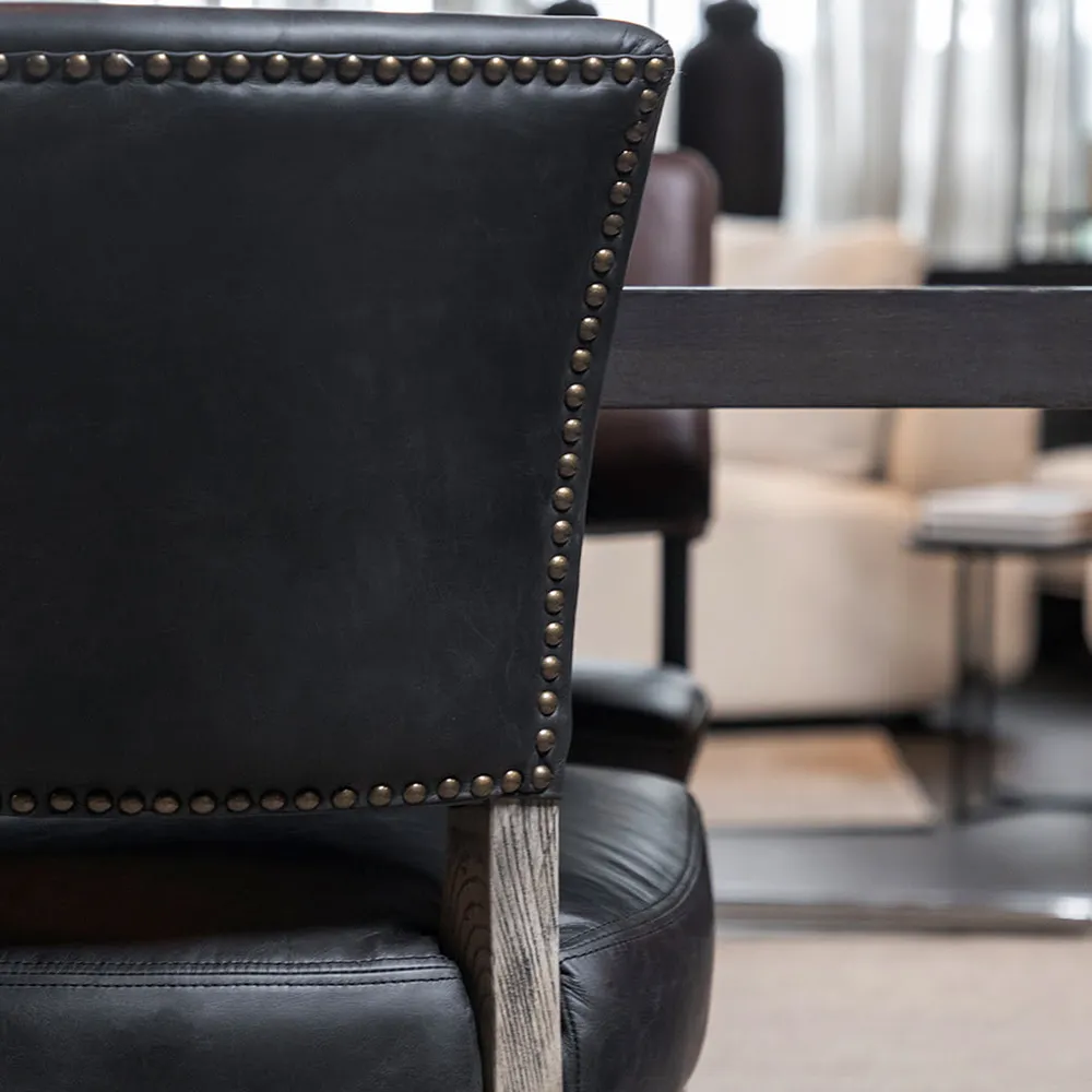 Sessel Maggie schwarzes Leder