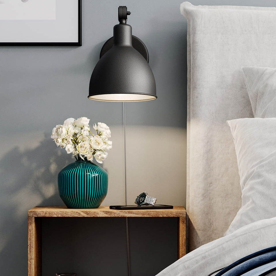 Bazar Wandleuchte Sand schwarz