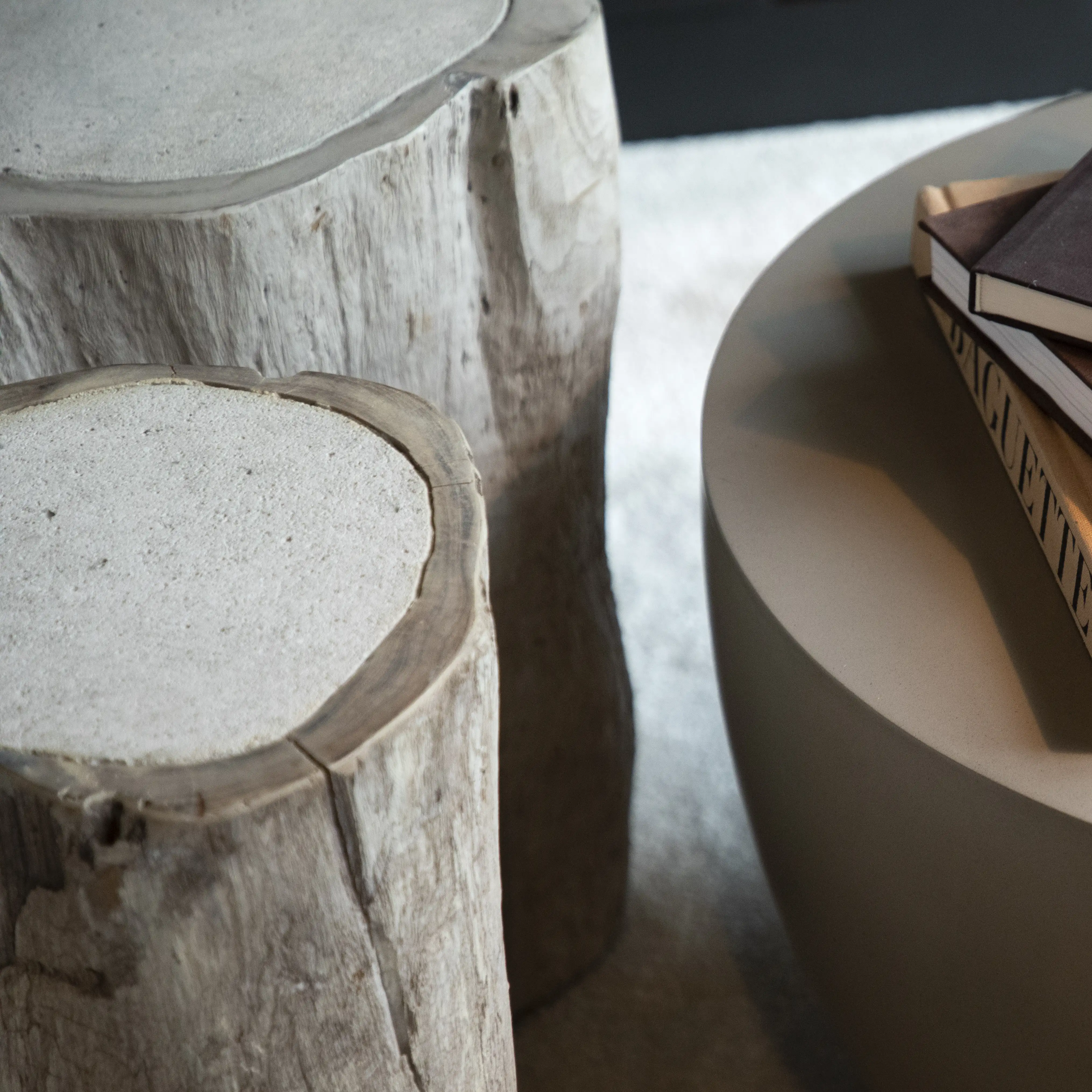 Beistelltisch Colorado 40 cm Holzkohle Teak