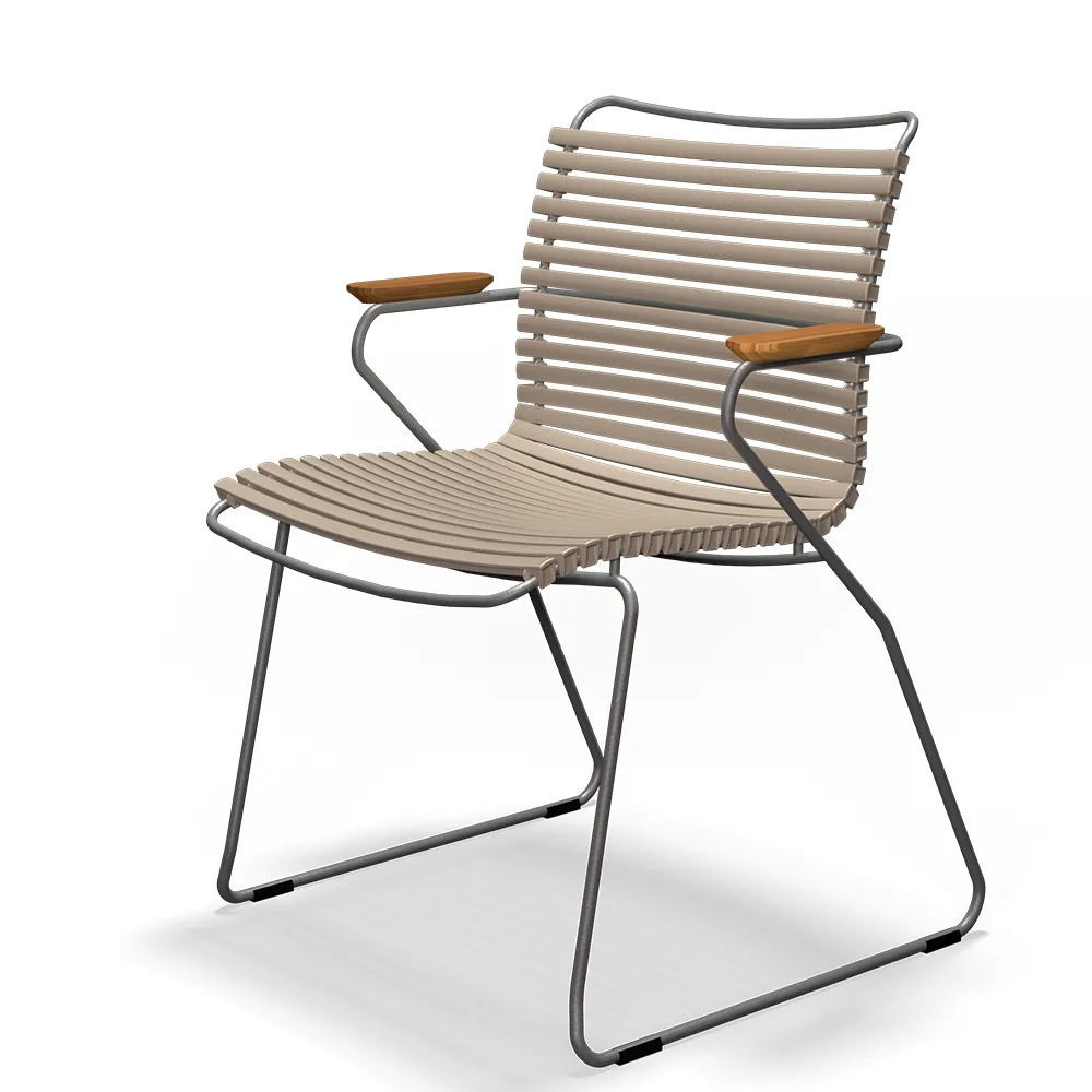 CLICK Sessel Beige/Grey/Bamboo