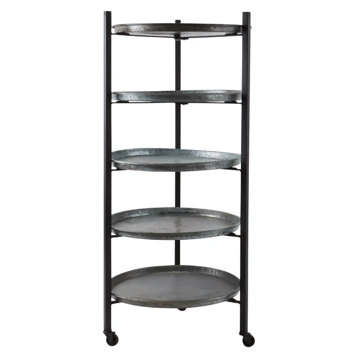 TREASURE Regal Schwarz/Braun ~Ø60 x H125 cm
