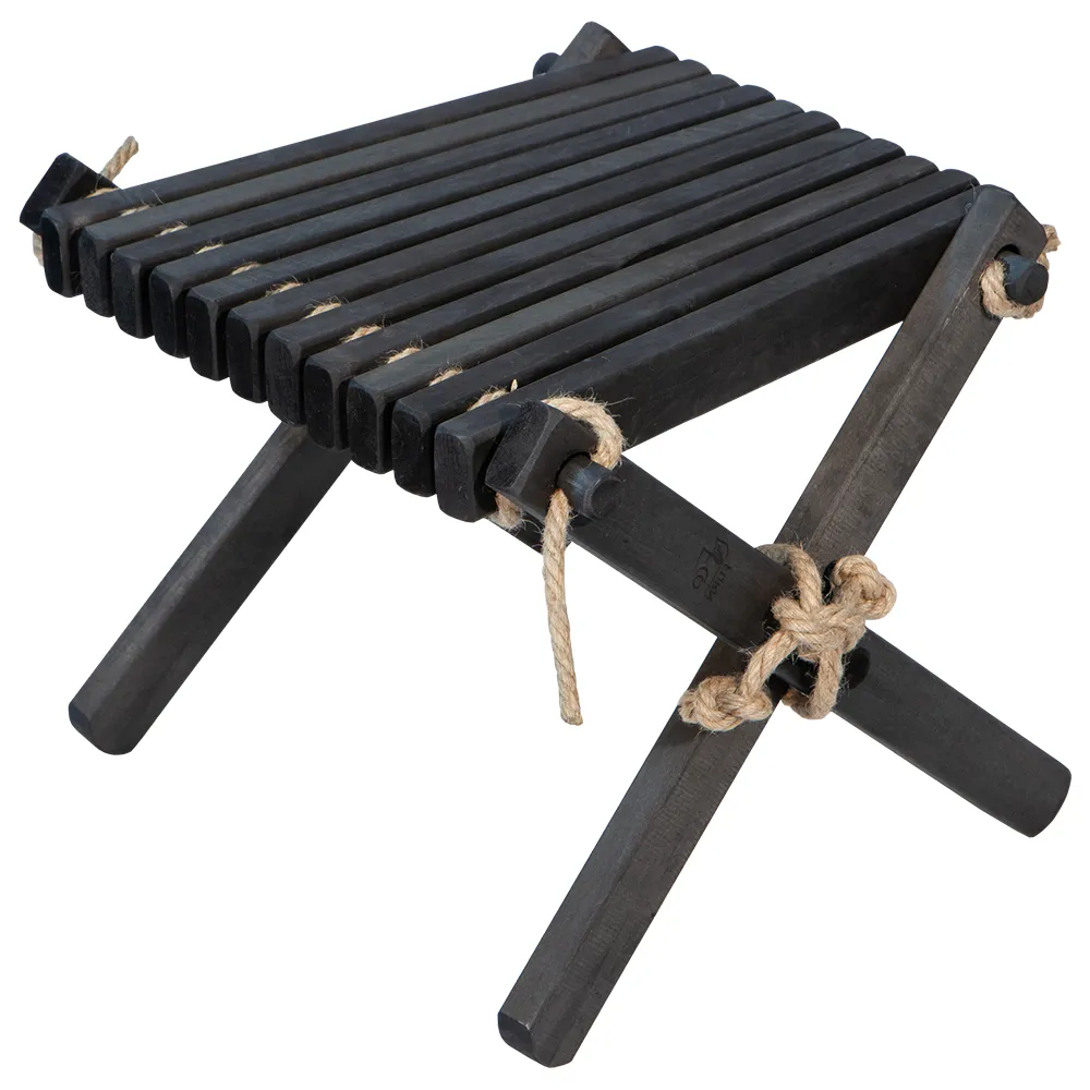 Lilli Fußhocker Kiefer geölt Schwarz 