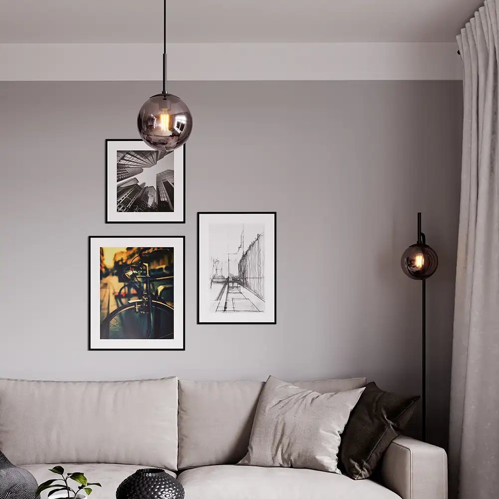 Boyle Deckenleuchte Ø18cm Rauchgrau