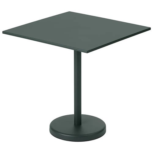 Linear Steel Bistrotisch 70x70 cm Dark Green
