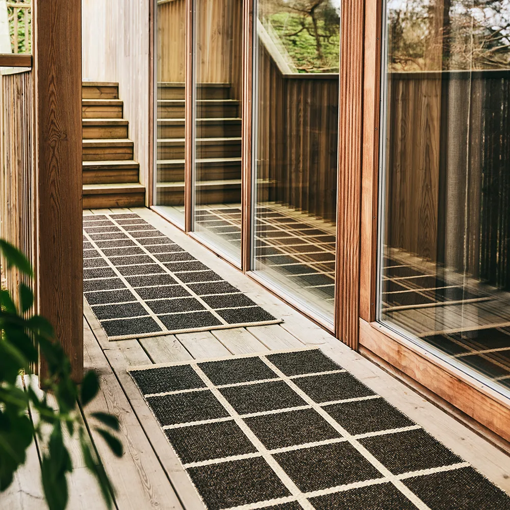 Gewebter Teppich Criss Dark Brown 70x150 cm