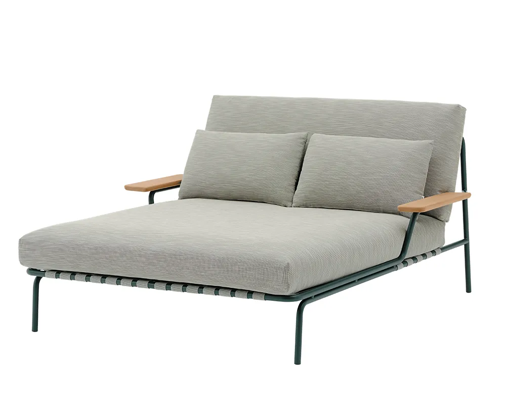 Muuto, Loungebed Settle mit Armlehnen Dark Green