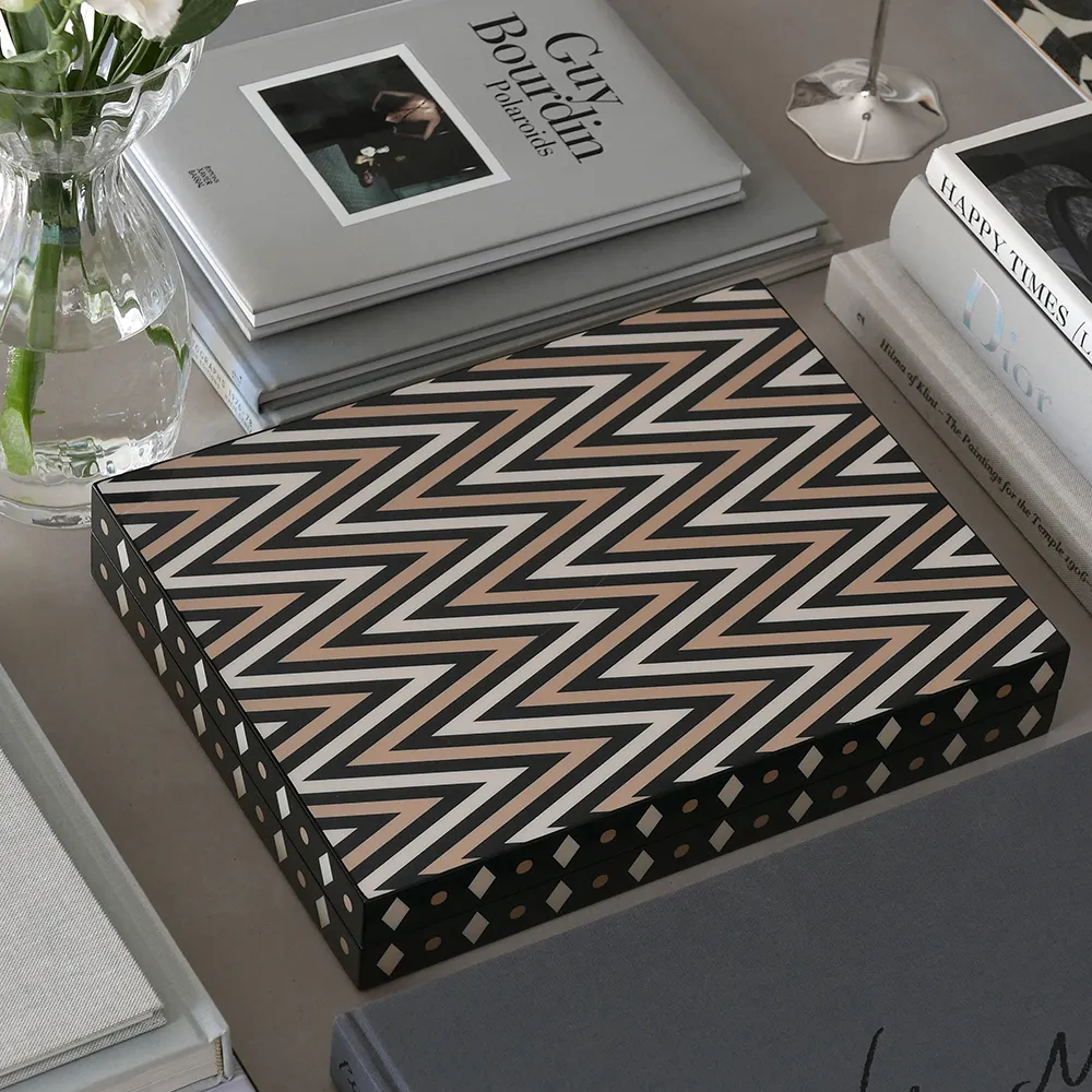 Backgammon Lackiert Black