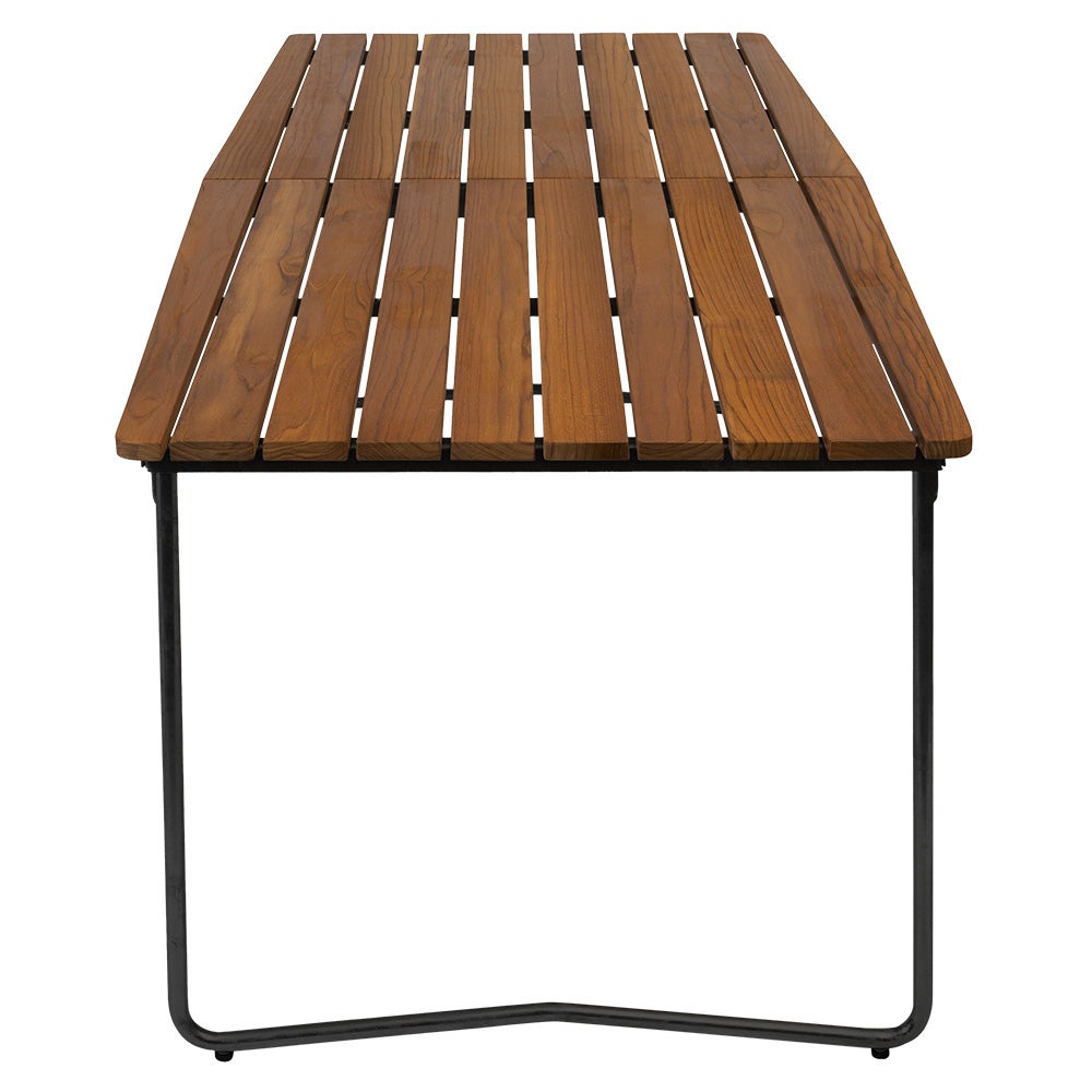 Esstisch B31 230 Teakholz unbehandelt / Gestell schwarz