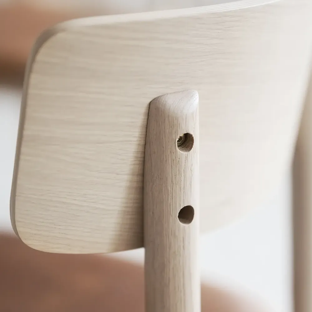 Wolcott Esszimmerstuhl Eiche weiß pigmentiert/braun