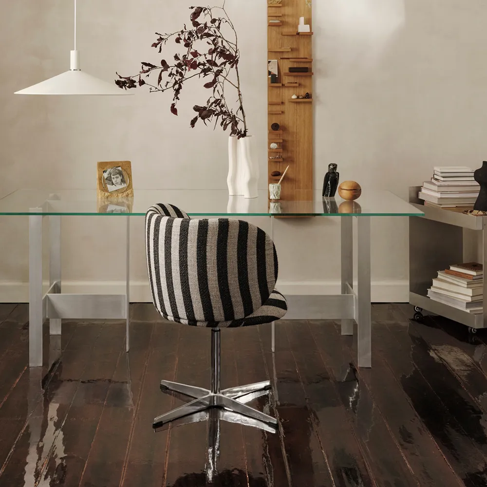 Lager Esstisch 200x90 cm - Glass/Aluminium