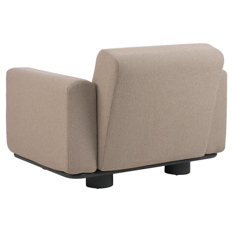 Bolster sessel Antracit / Teddy Beige