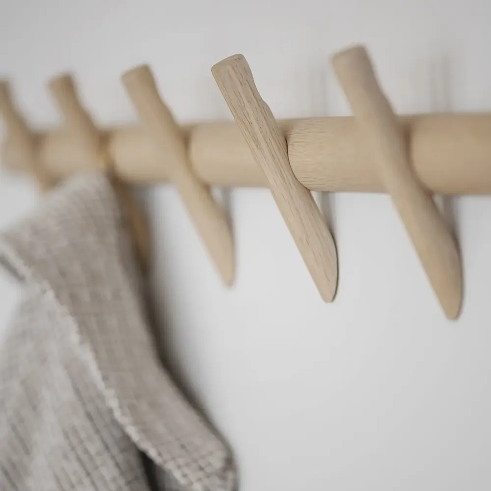 Hillmond Hakenleiste 65 cm weiß pigmentierte Eiche