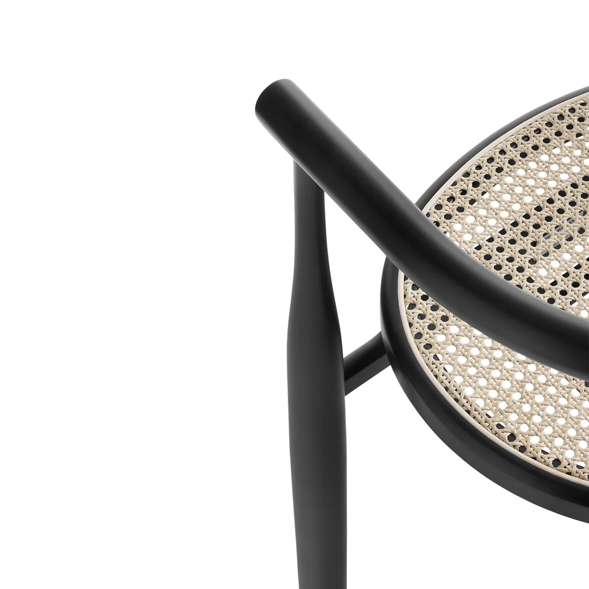 Armlehnstuhl Bukowski Rattan Black