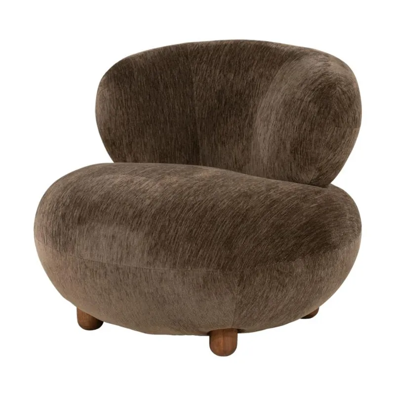 Mochi 93x93x79 cm Stoff, Holz & Ijzer Braun