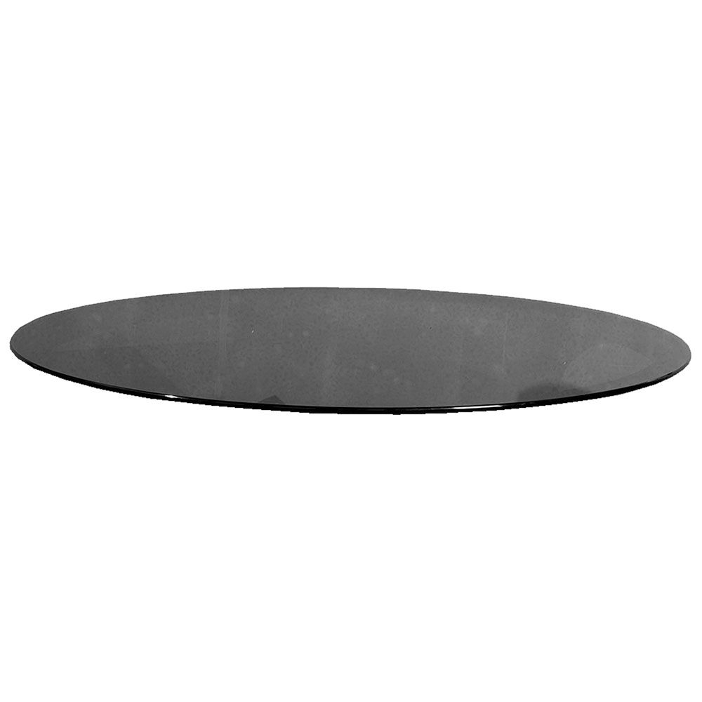 Tischplatte Ø144 cm Schwarzes Glas