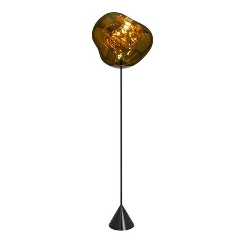 Melt Cone Slim Stehlampe Gold LED