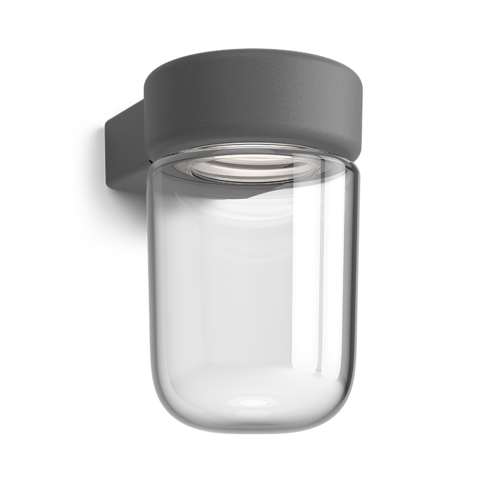 Moon Wandleuchte IP44 Graphit Struktur LED 