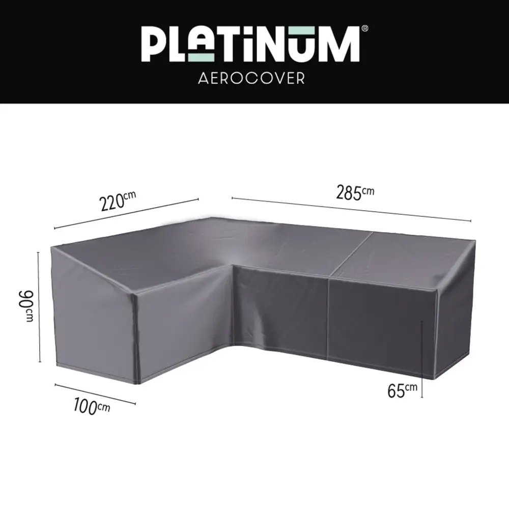 Lounge-Abdeckung L HB 285x220x100xH65/90 Links Aerocover Anthrazit